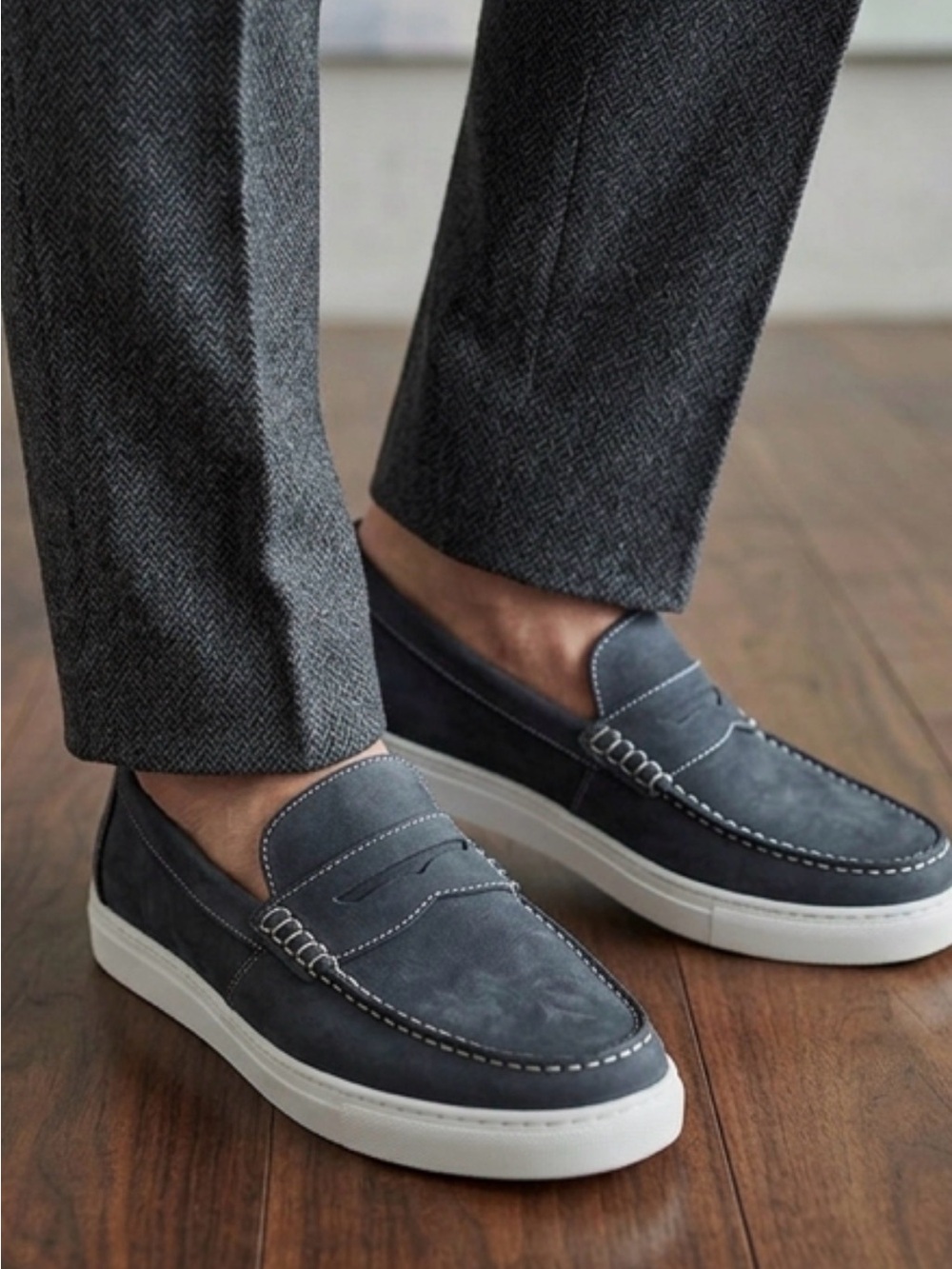 Peter Millar Nubuck Leather Penny Loafers Size 11
